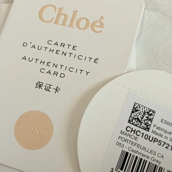 Chloé Grained Calfskin Gray Marcie Leather Wallet - Picture 12 of 12